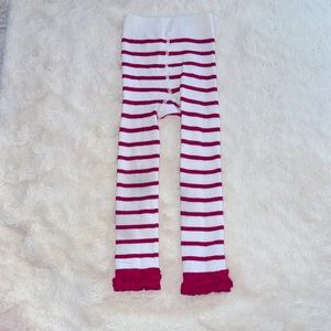 🐠Ruffle Butts Red and white Striped Leggings/Tights.